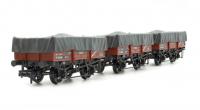 ACC3084 Accurascale UCV Clay Wagon Triple Pack - Flat hood - BR Bauxite